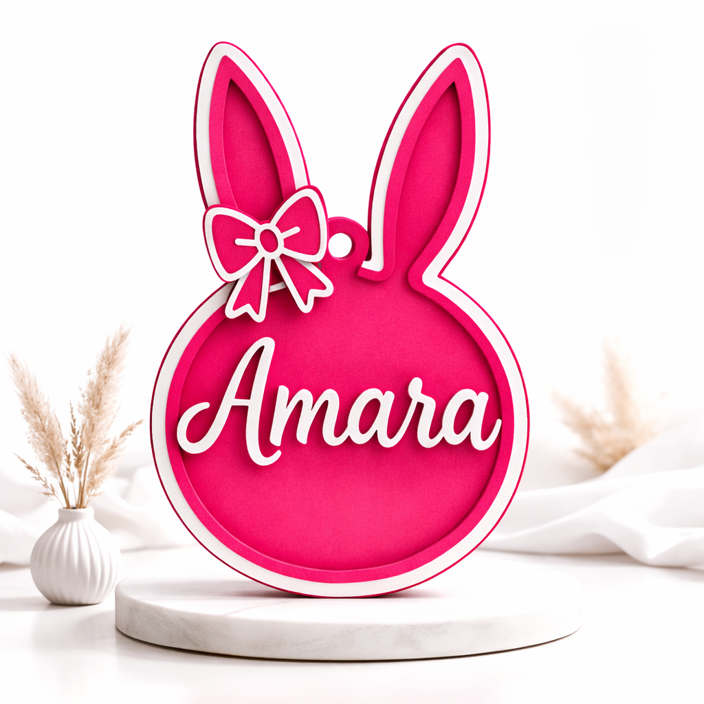 Étiquette personnalisée lapin de Pâques