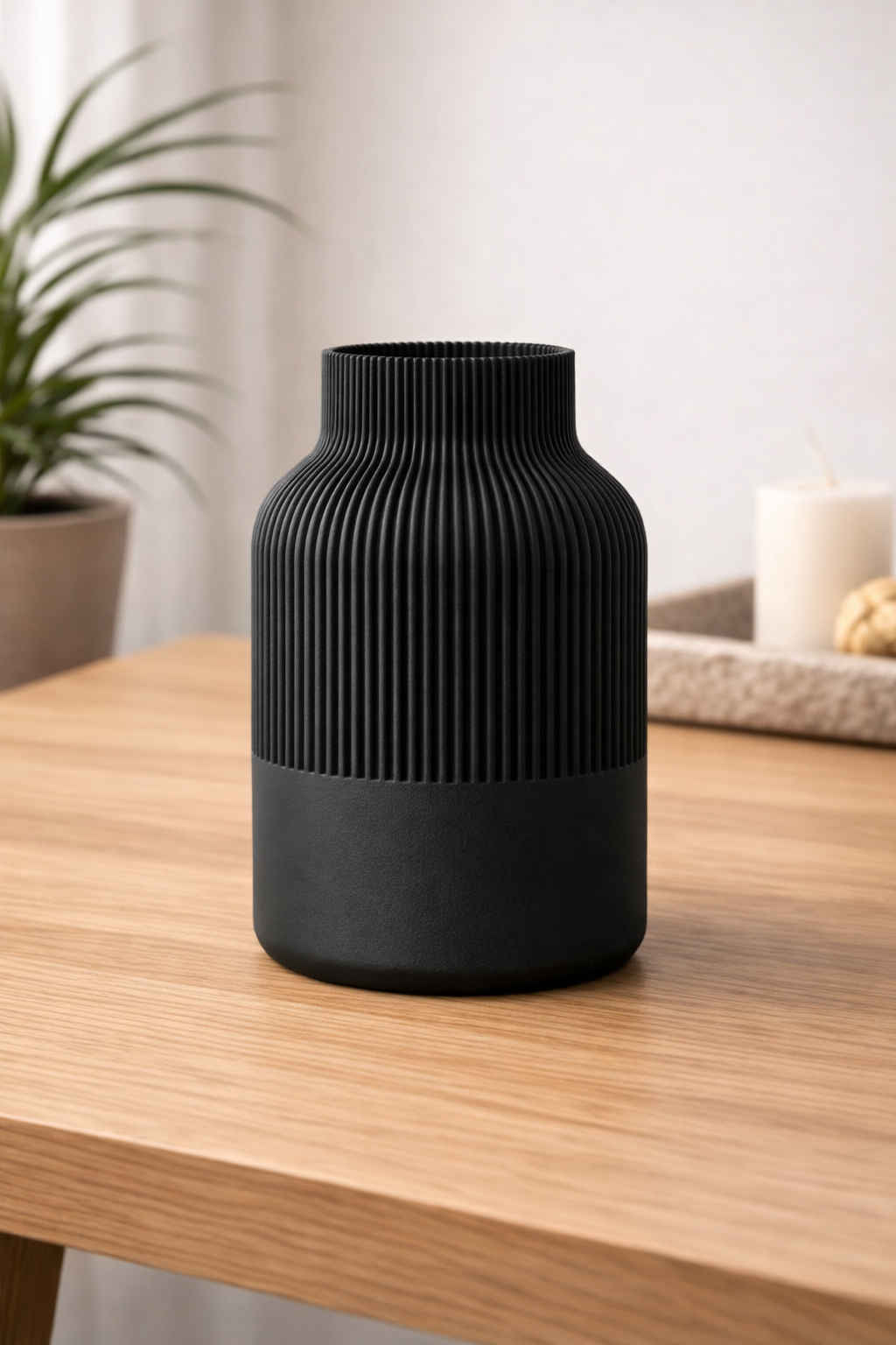 Vase côtelé