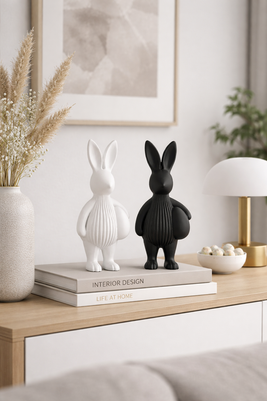 Nordic Easter Bunny Decorative Figurine (Set of 2)