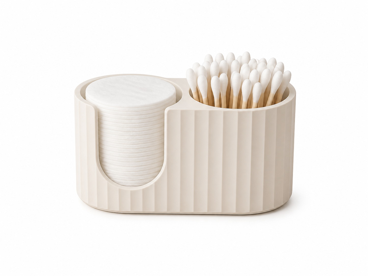 AMORA Cotton Pads & Cotton Swab Container