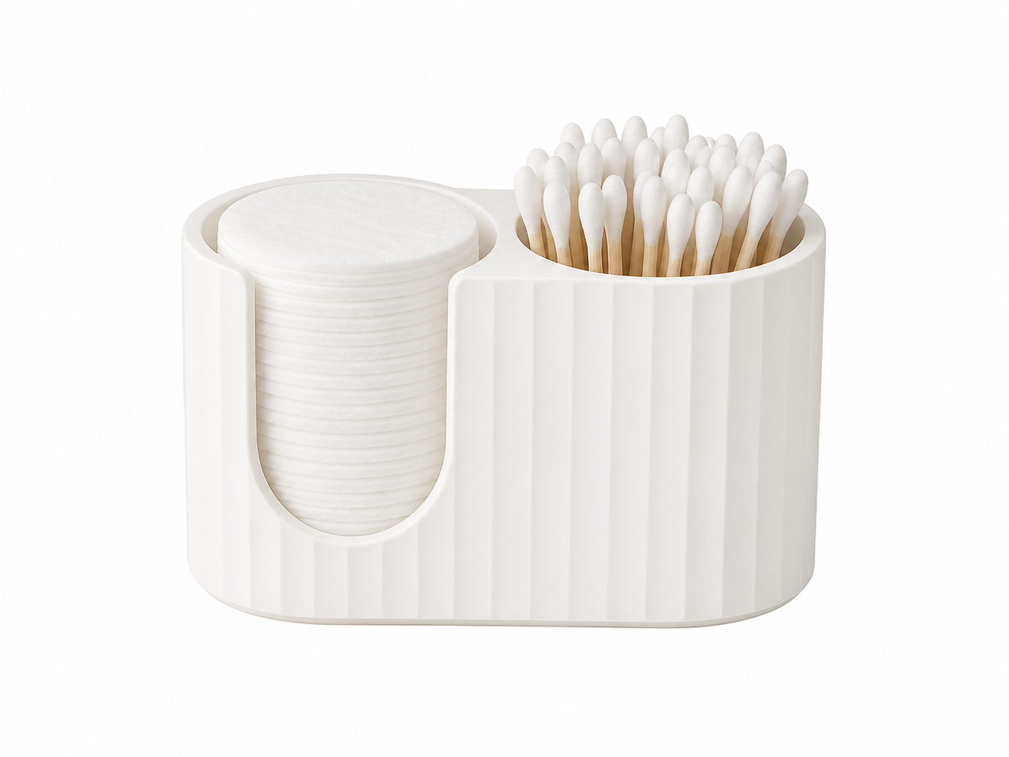 AMORA Cotton Pads & Cotton Swab Container