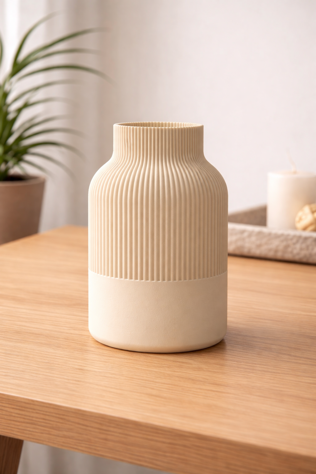 Vase côtelé