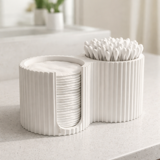 AMORA Wattepads & Wattestäbchen Behälter