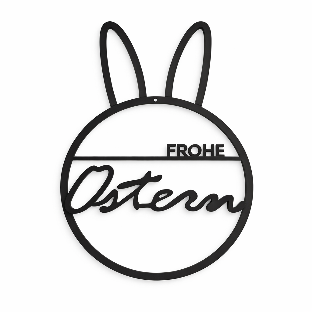 Panneau de porte « Joyeuses Pâques » avec des oreilles de lapin