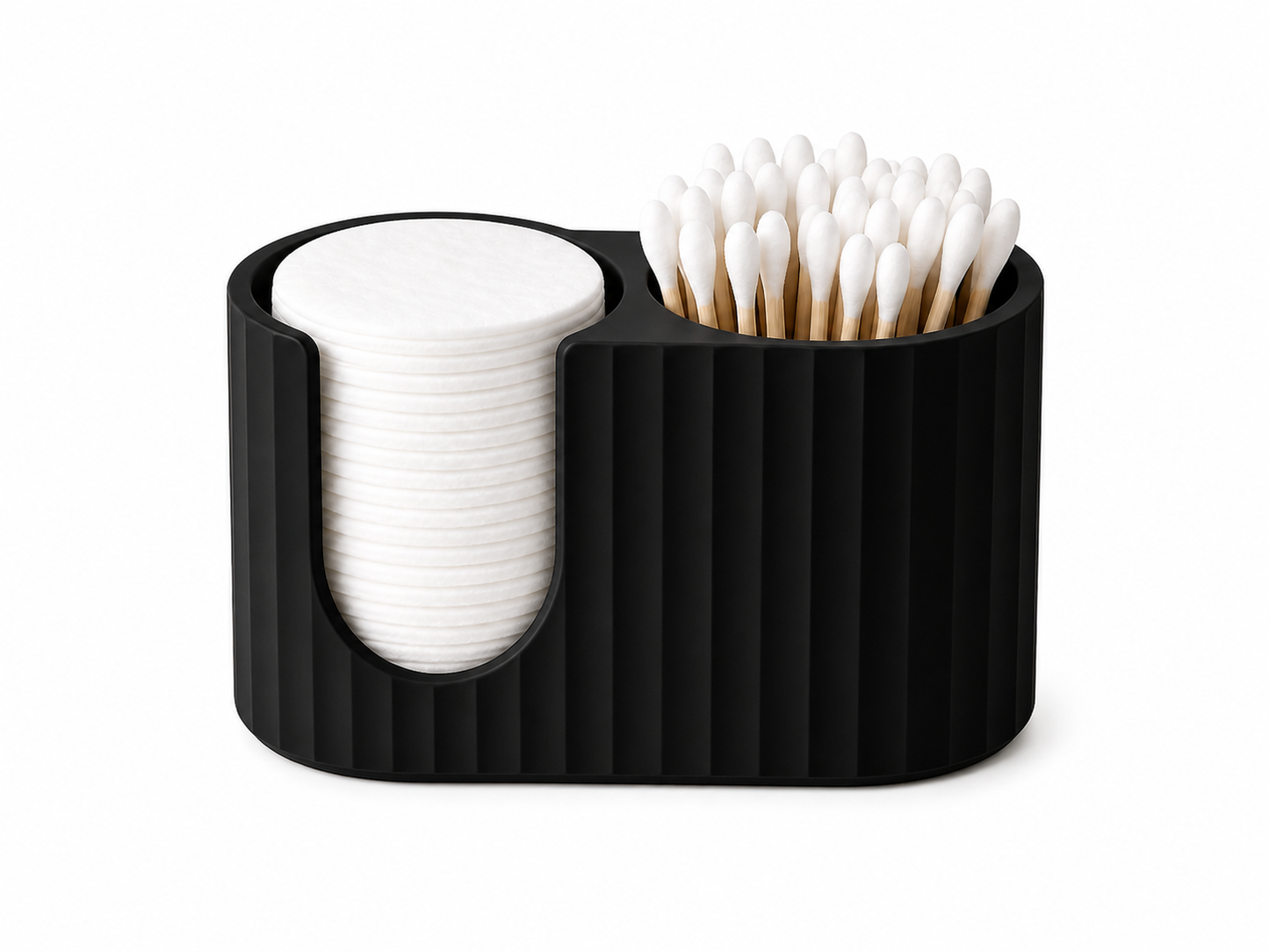 AMORA Cotton Pads & Cotton Swab Container