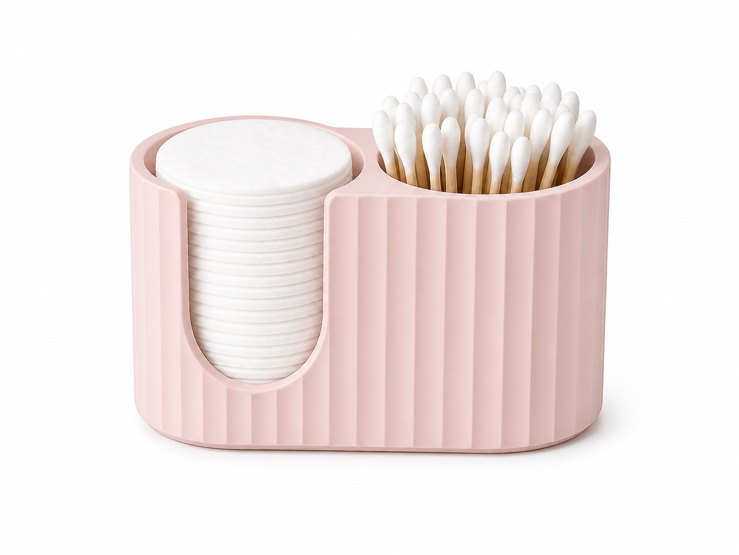 AMORA Cotton Pads & Cotton Swab Container