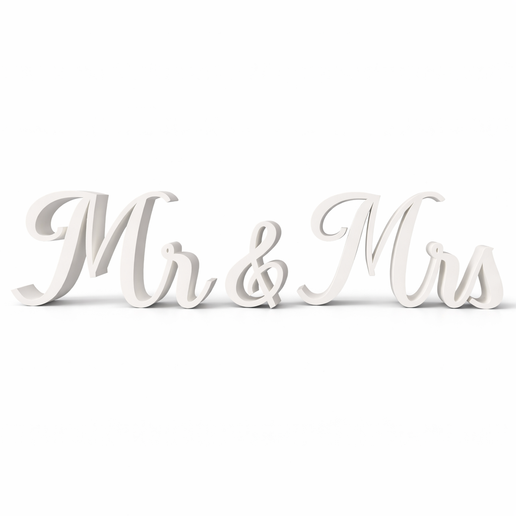 Inscription décorative Monsieur et Madame