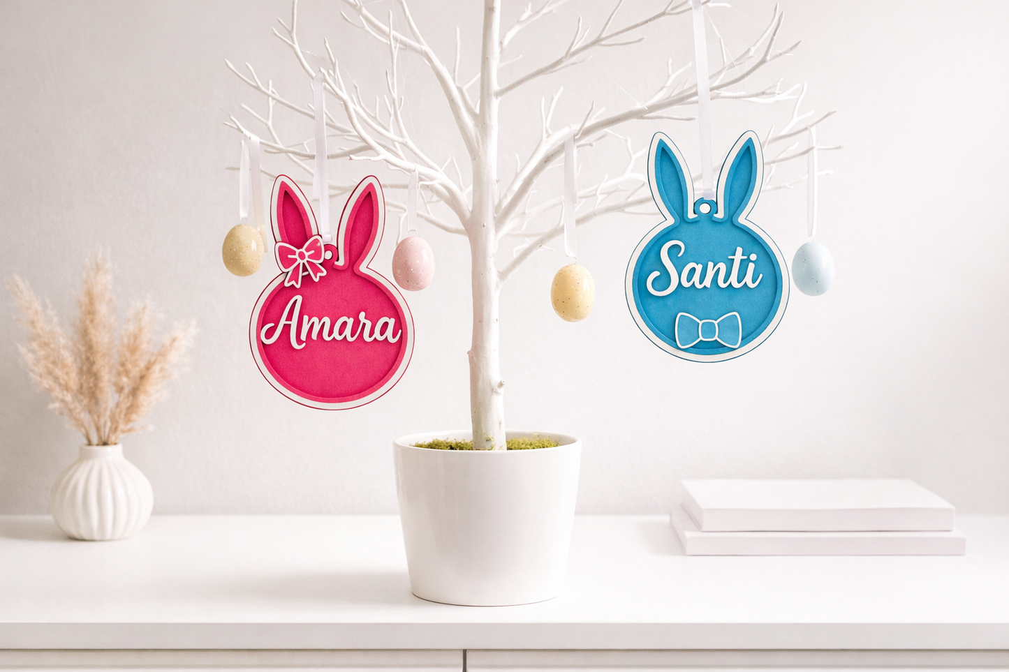 Étiquette personnalisée lapin de Pâques