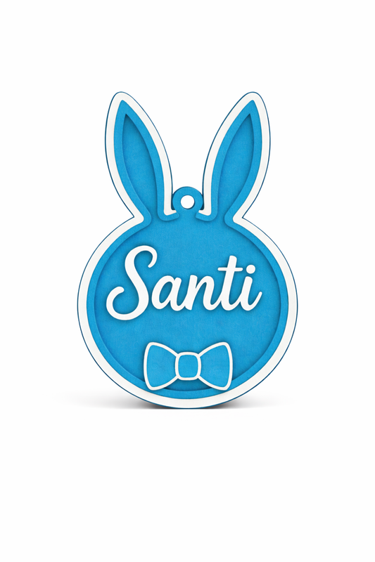 Personalisierbarer Oster-Hasen Namensanhänger