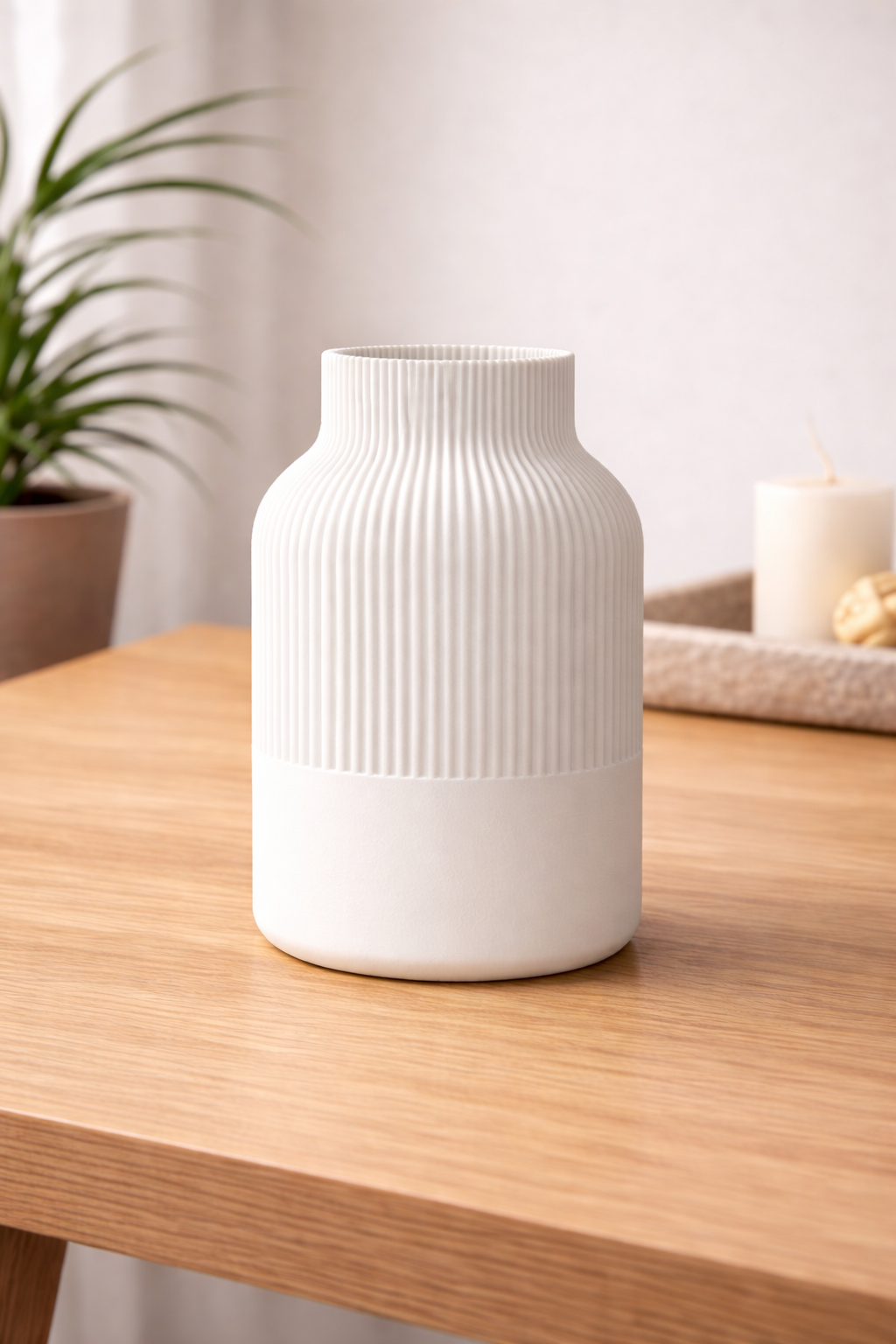 Vase côtelé