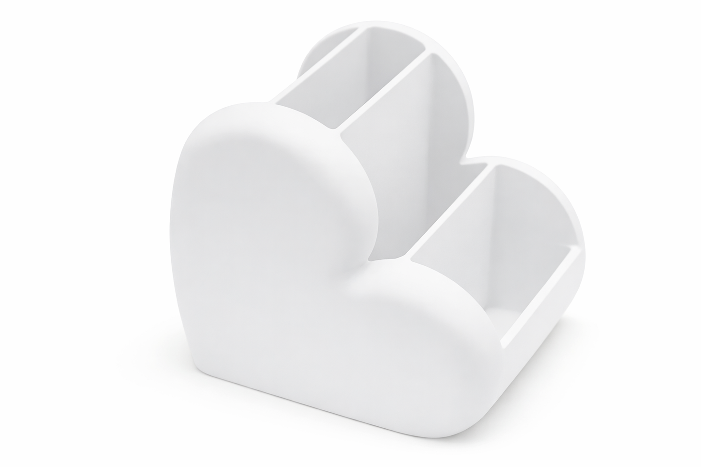 Heart-shaped makeup and desk organizer