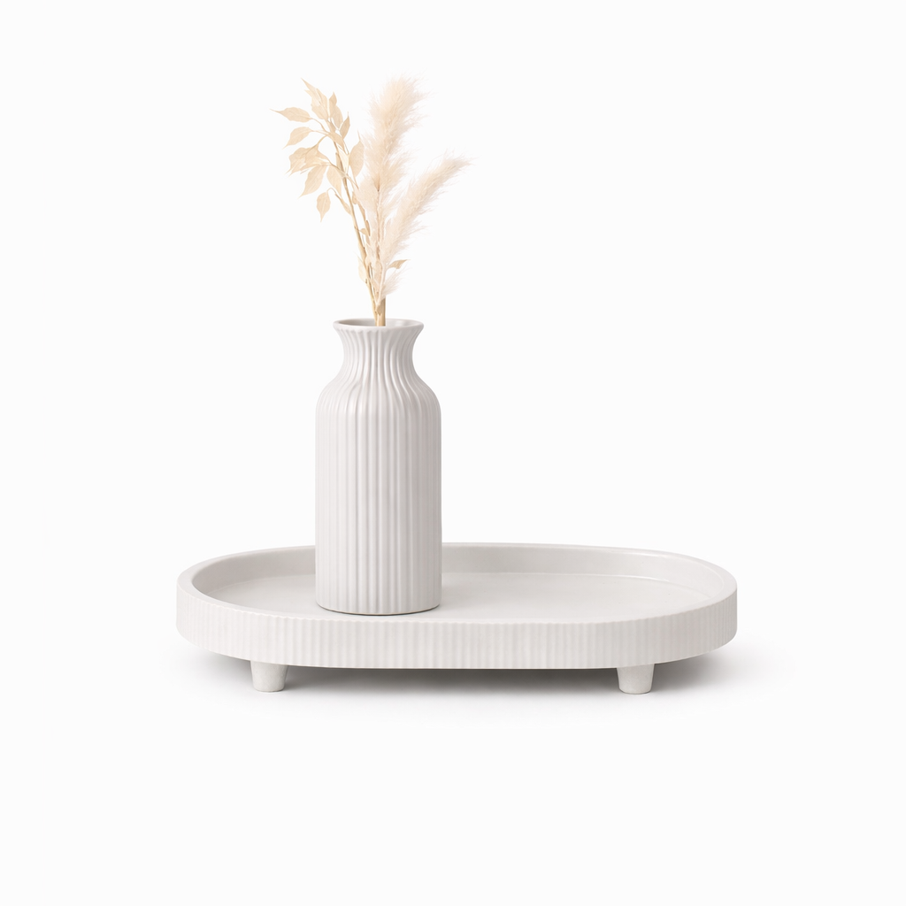 Plateau décoratif Liora avec vase